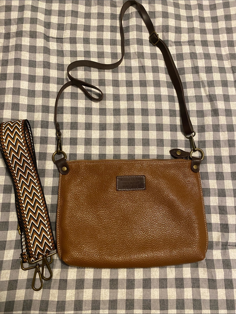 Borse in Pelle Genuine Leather Crossbody Purse